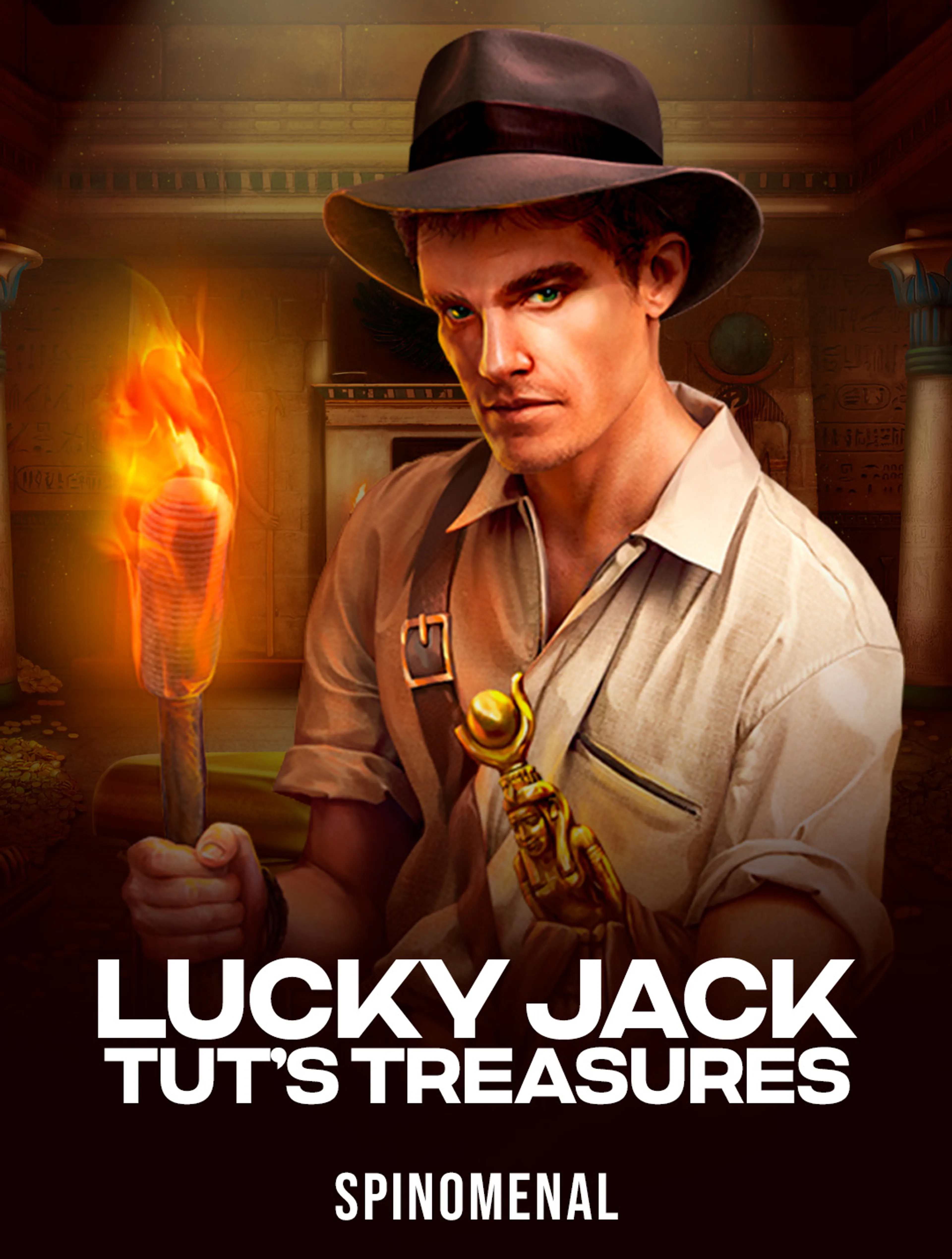 Spinomenal tarafından sunulan Lucky Jack Tut's Treasures Slot Oyununu Oyna